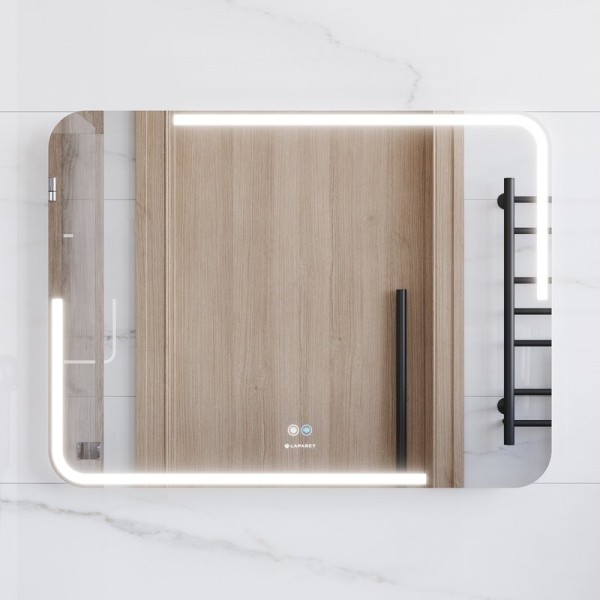 Зеркало Laparet Atlas 80х60 с подсветкой, диммером, с функцией антизапотевания