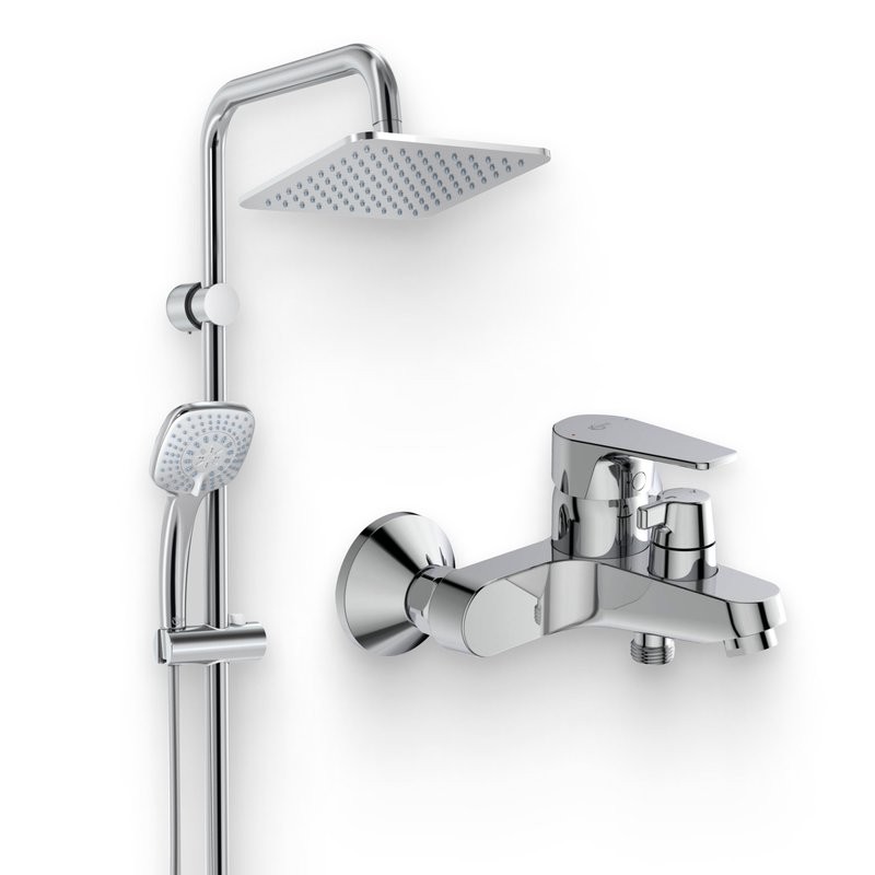 Душевой комплект Смеситель Ideal Standard Cerafine D BC494AA + Стойка IdealRain cube IdealRain Cube A5862AA