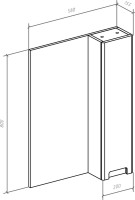 Зеркало Bellezza Пегас R 60 белое