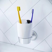 Стакан для ванной AM.PM Like A8034300 настенный, хром, стеклянный Стакан для ванной AM.PM Like A8034300 настенный, хром, стеклянный