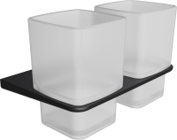 Стакан для ванной AM.PM Inspire 2.0 A50A343422 настенный, черный, стеклянный, двойной Стакан для ванной AM.PM Inspire 2.0 A50A343422 настенный, черный, стеклянный, двойной