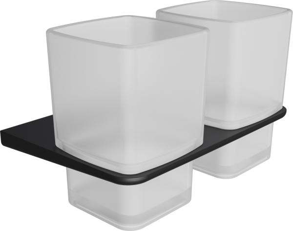 Стакан для ванной AM.PM Inspire 2.0 A50A343422 настенный, черный, стеклянный, двойной