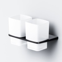 Стакан для ванной AM.PM Inspire 2.0 A50A343422 настенный, черный, стеклянный, двойной Стакан для ванной AM.PM Inspire 2.0 A50A343422 настенный, черный, стеклянный, двойной