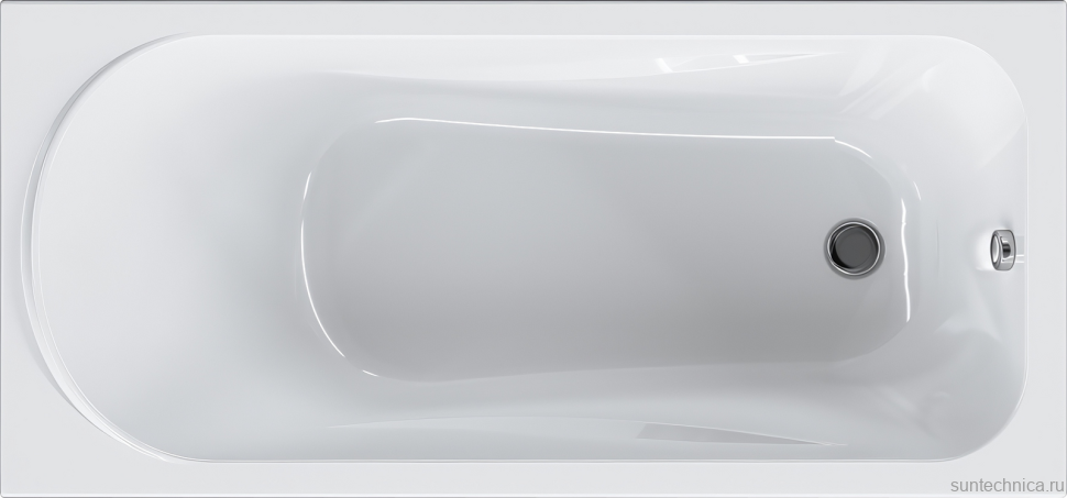 Акриловая ванна AM.PM Sense 150x70 см, пристенная, белая, с каркасом