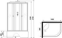 Душевая кабина Niagara Eco E100/80/40L/TN 100х80 см