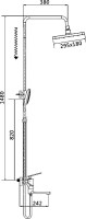 Душевая стойка Shevanik S8036F белый, хром