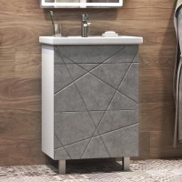 Тумба под раковину Vigo Geometry 50 бетон, раковина Фостер