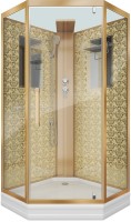 Душевая кабина Niagara Luxe NG-7799GBK 90х90x210 золото, с низким поддоном, без крыши