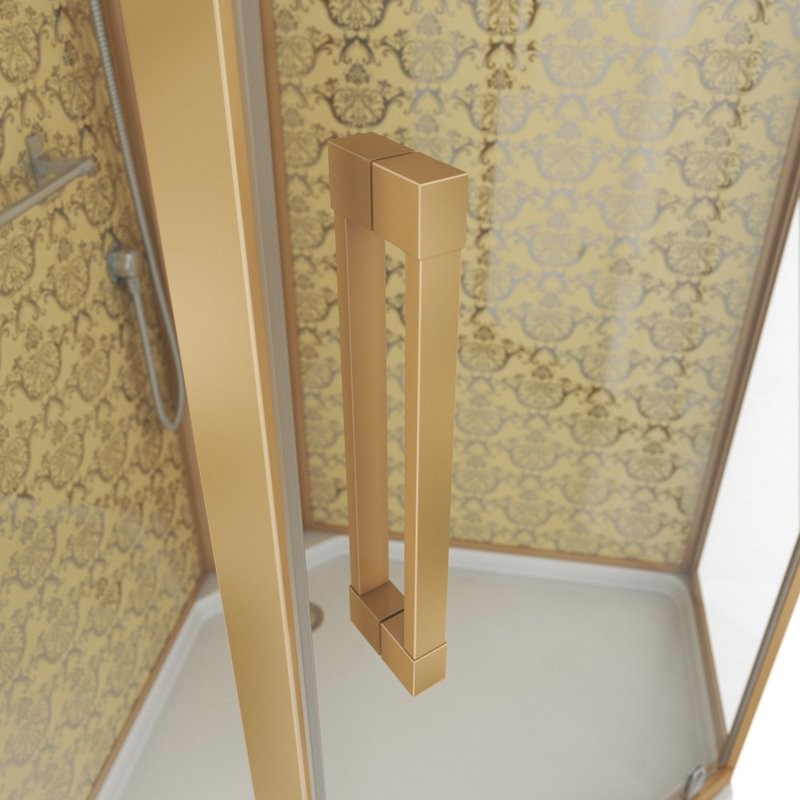 Душевая кабина Niagara Luxe NG-7799GBK 90х90x210 золото, с низким поддоном, без крыши