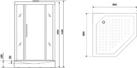 Душевая кабина Niagara Luxe NG-7799GBK 90х90x210 золото, с низким поддоном, без крыши