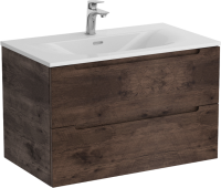 Тумба с раковиной BelBagno Etna 80 rovere moro, раковина BB-8099-80
