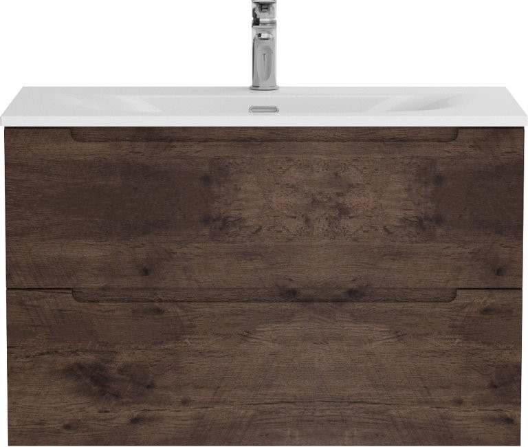 Тумба с раковиной BelBagno Etna 80 rovere moro, раковина BB-8099-80