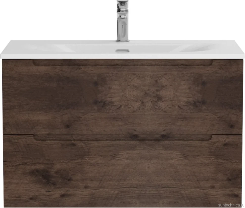 Тумба с раковиной BelBagno Etna 80 rovere moro, раковина BB-8099-80