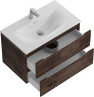 Тумба с раковиной BelBagno Etna 80 rovere moro, раковина BB-8099-80