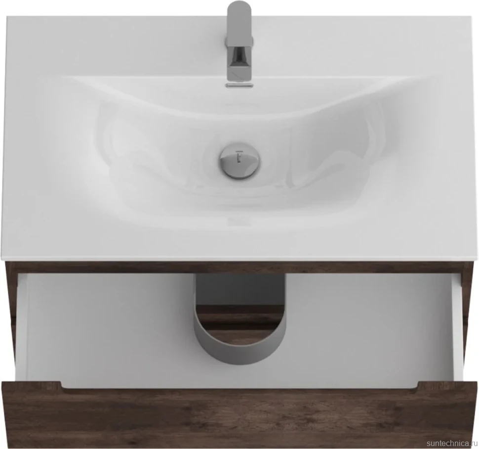 Тумба с раковиной BelBagno Etna 80 rovere moro, раковина BB-8099-80