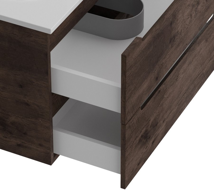 Тумба с раковиной BelBagno Etna 80 rovere moro, раковина BB-8099-80