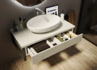 Мебель для ванной комнаты 1MarKa Grunge Loft 100 бетон светлый Мебель для ванной комнаты 1MarKa Grunge Loft 100 бетон светлый