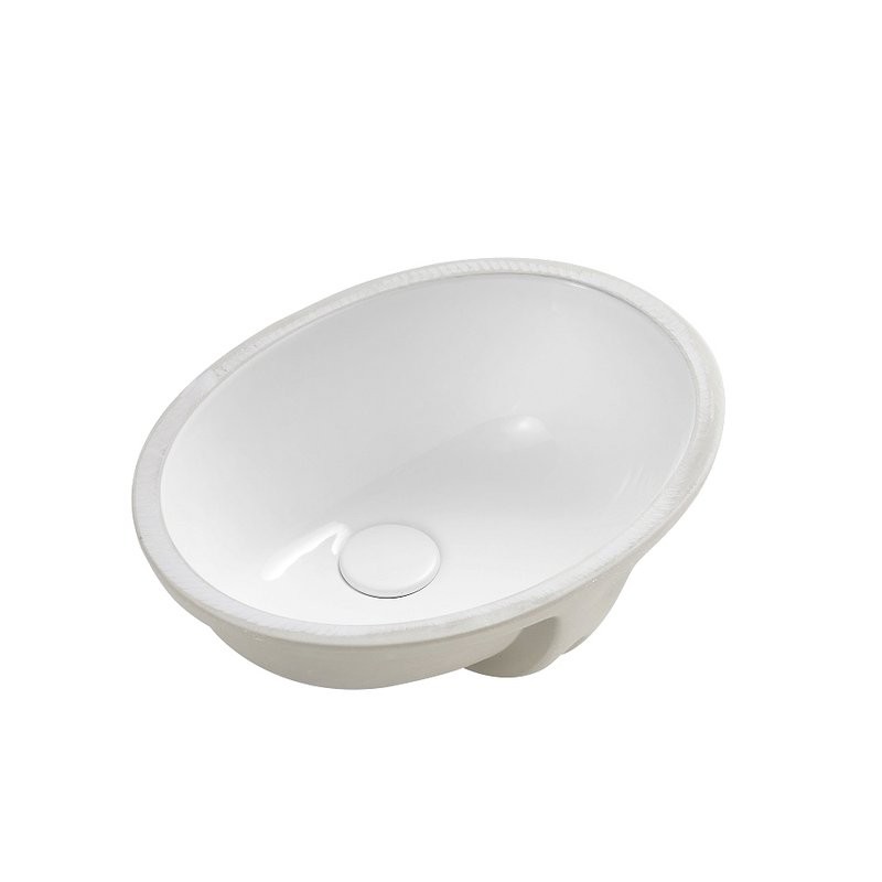 Раковина встраиваемая снизу GID Integrado 71164 Yj837 53 глянцевая белая, овальная, фаянс