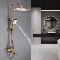 Душевая стойка Shevanik S6136G золотой сатин