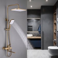 Душевая стойка Shevanik S6136G золотой сатин