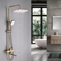 Душевая стойка Shevanik S6136G золотой сатин