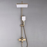 Душевая стойка Shevanik S6136G золотой сатин