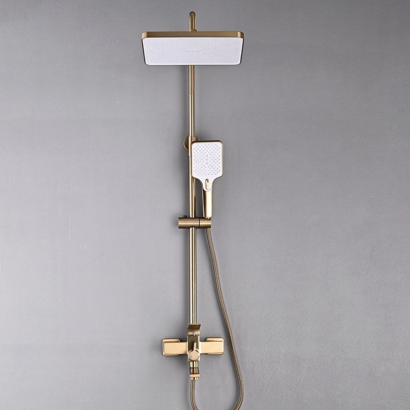 Душевая стойка Shevanik S6136G золотой сатин