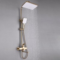 Душевая стойка Shevanik S6136G золотой сатин