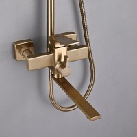 Душевая стойка Shevanik S6136G золотой сатин