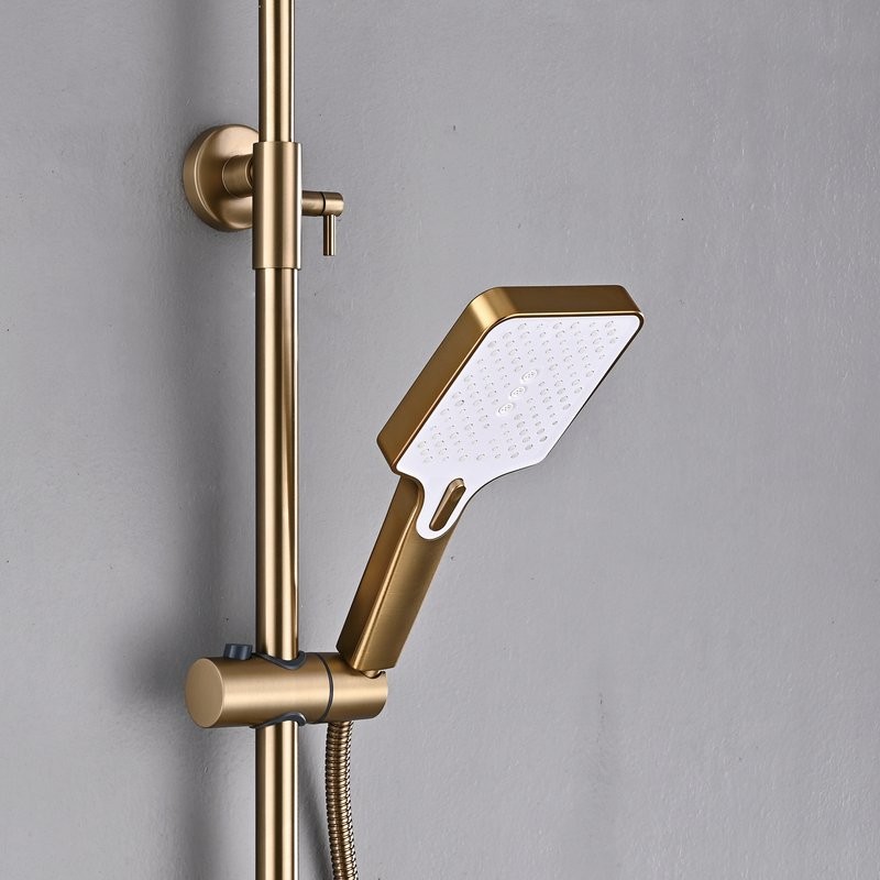 Душевая стойка Shevanik S6136G золотой сатин