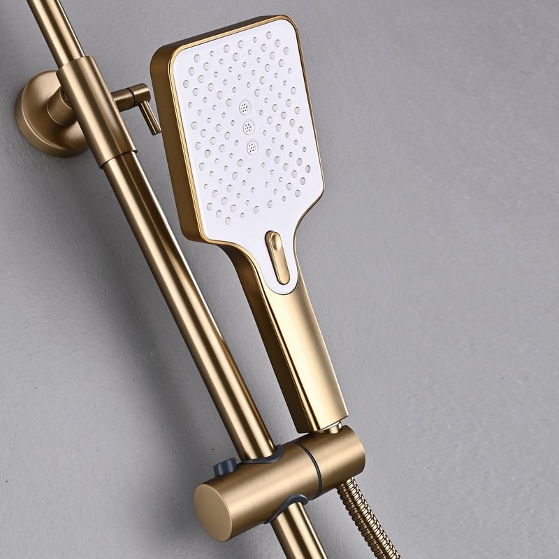 Душевая стойка Shevanik S6136G золотой сатин