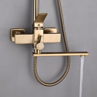 Душевая стойка Shevanik S6136G золотой сатин