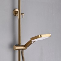 Душевая стойка Shevanik S6136G золотой сатин