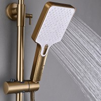 Душевая стойка Shevanik S6136G золотой сатин