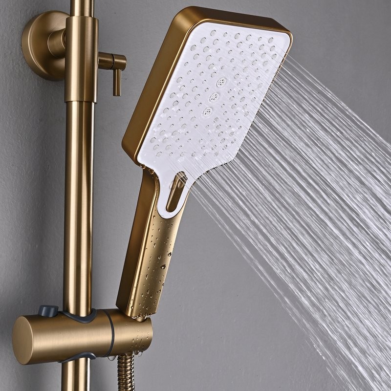 Душевая стойка Shevanik S6136G золотой сатин