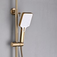 Душевая стойка Shevanik S6136G золотой сатин