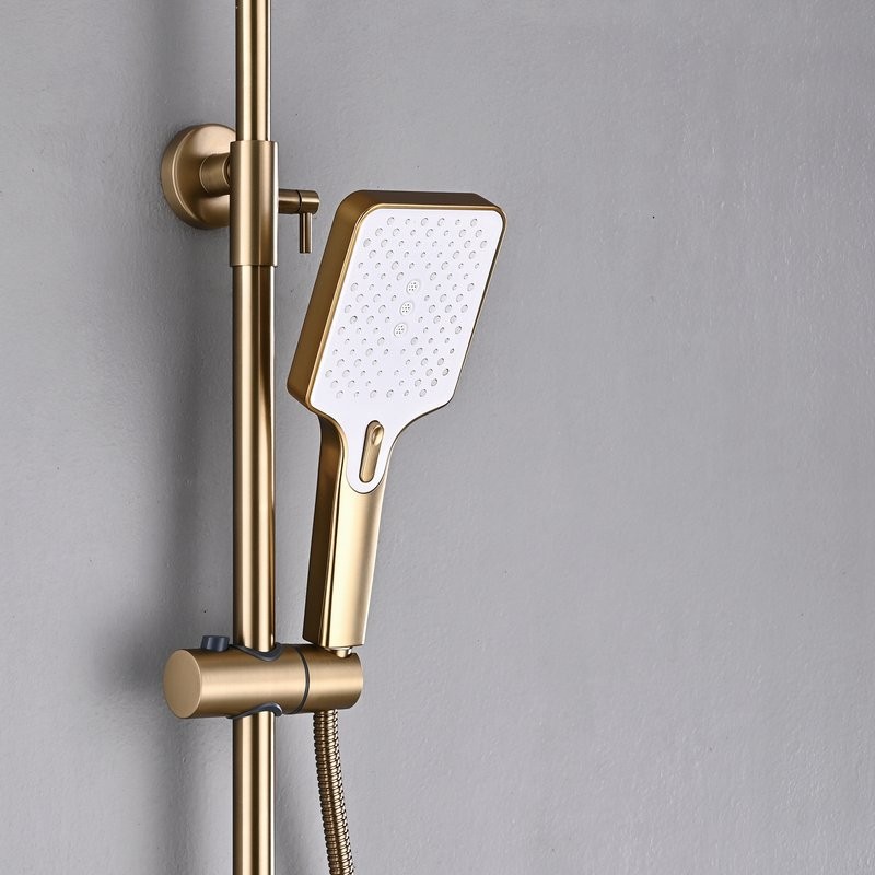 Душевая стойка Shevanik S6136G золотой сатин