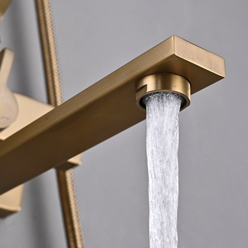 Душевая стойка Shevanik S6136G золотой сатин