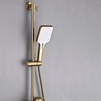 Душевая стойка Shevanik S6136G золотой сатин