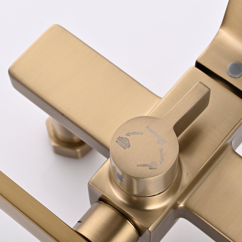 Душевая стойка Shevanik S6136G золотой сатин