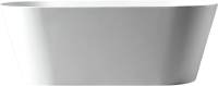 Акриловая ванна Abber AB9222-1.5 150x70 см, отдельностоящая, белая, овальная, с каркасом, со сливом-переливом