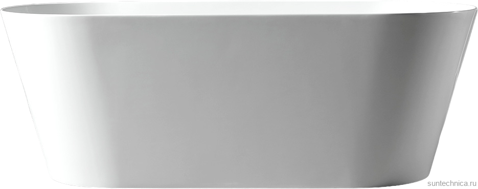 Акриловая ванна Abber AB9222-1.5 150x70 см, отдельностоящая, белая, овальная, с каркасом, со сливом-переливом