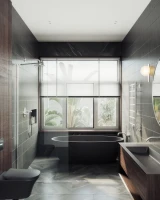 Душевая перегородка Maybahglass MGD-695-5ш 79 см, профиль хром матовый, стекло прозрачное