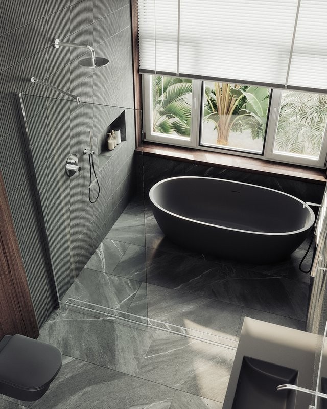 Душевая перегородка Maybahglass MGD-695-5ш 79 см, профиль хром матовый, стекло прозрачное