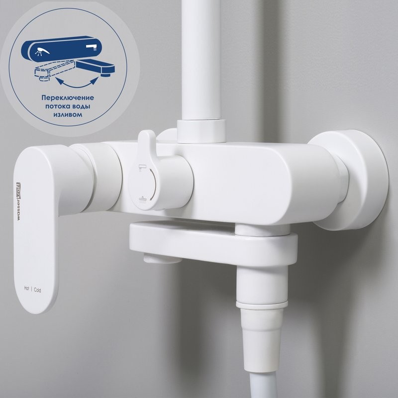Душевая стойка Wasserkraft Mindel 8500 A185.067.059.WM белая