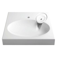 Раковина над стиральной машиной Belux Idea SET IDS-60 глянцевая белая, квадратная, с комплектом кронштейнов