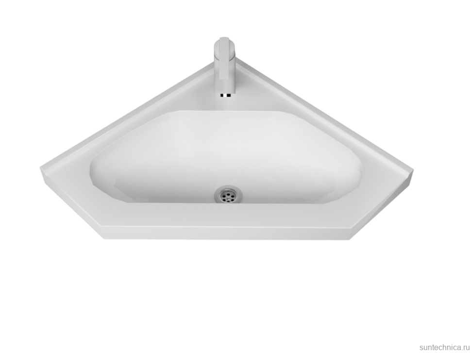 Тумба с раковиной Corozo Мирра 40 напольная, угловая, белая