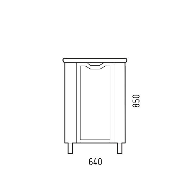 Тумба с раковиной Corozo Мирра 40 напольная, угловая, белая