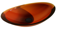 Накладная раковина Abber Kristall AT2808Opal 61 коричневая, овальная