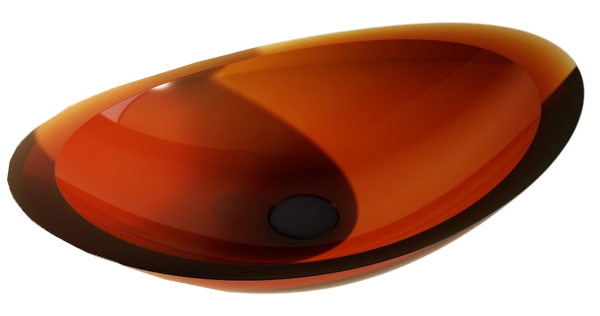 Накладная раковина Abber Kristall AT2808Opal 61 коричневая, овальная